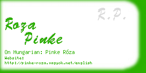 roza pinke business card